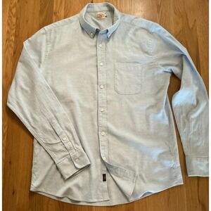Faherty L Light Blue Stretch Oxford Button Down Shirt Soft Brushed Cotton